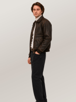 Men's Brown Mustang A-2 Leather Jacket