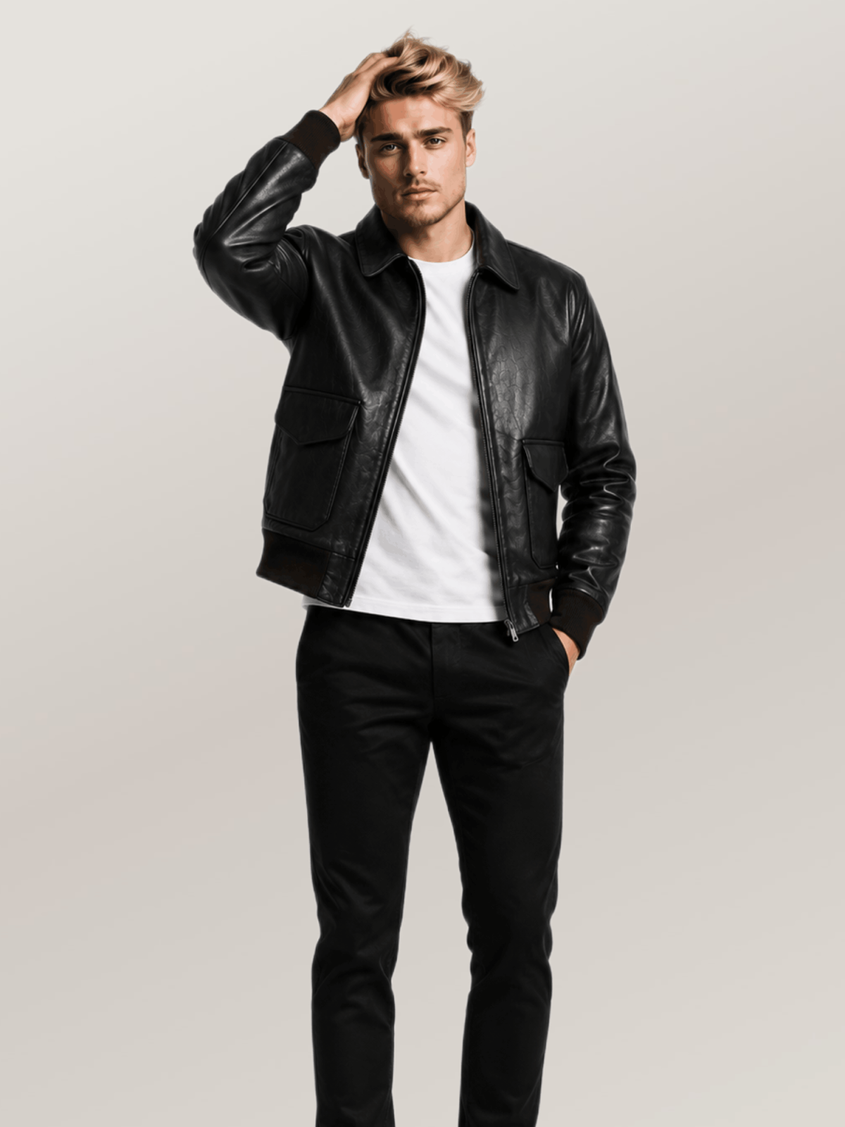 Men's Black Reissue A-2 Leather Jacket