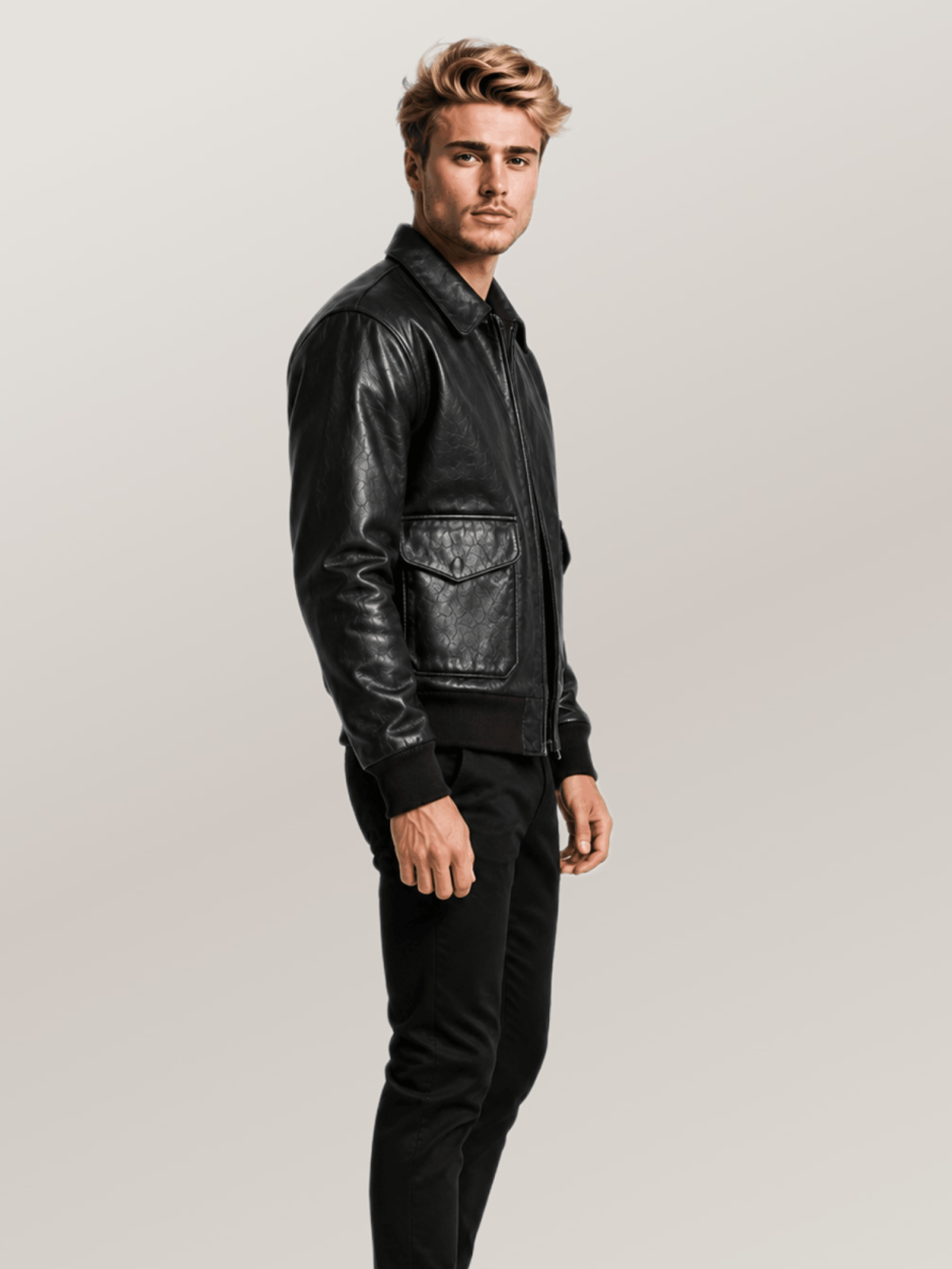 Men's Black Reissue A-2 Leather Jacket