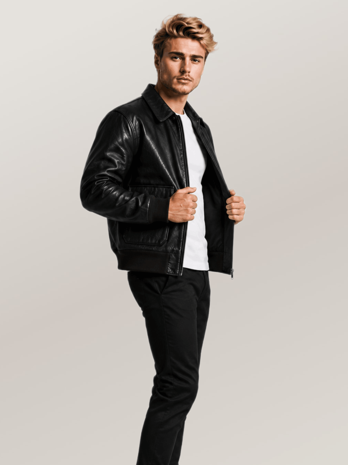 Men's Black Reissue A-2 Leather Jacket