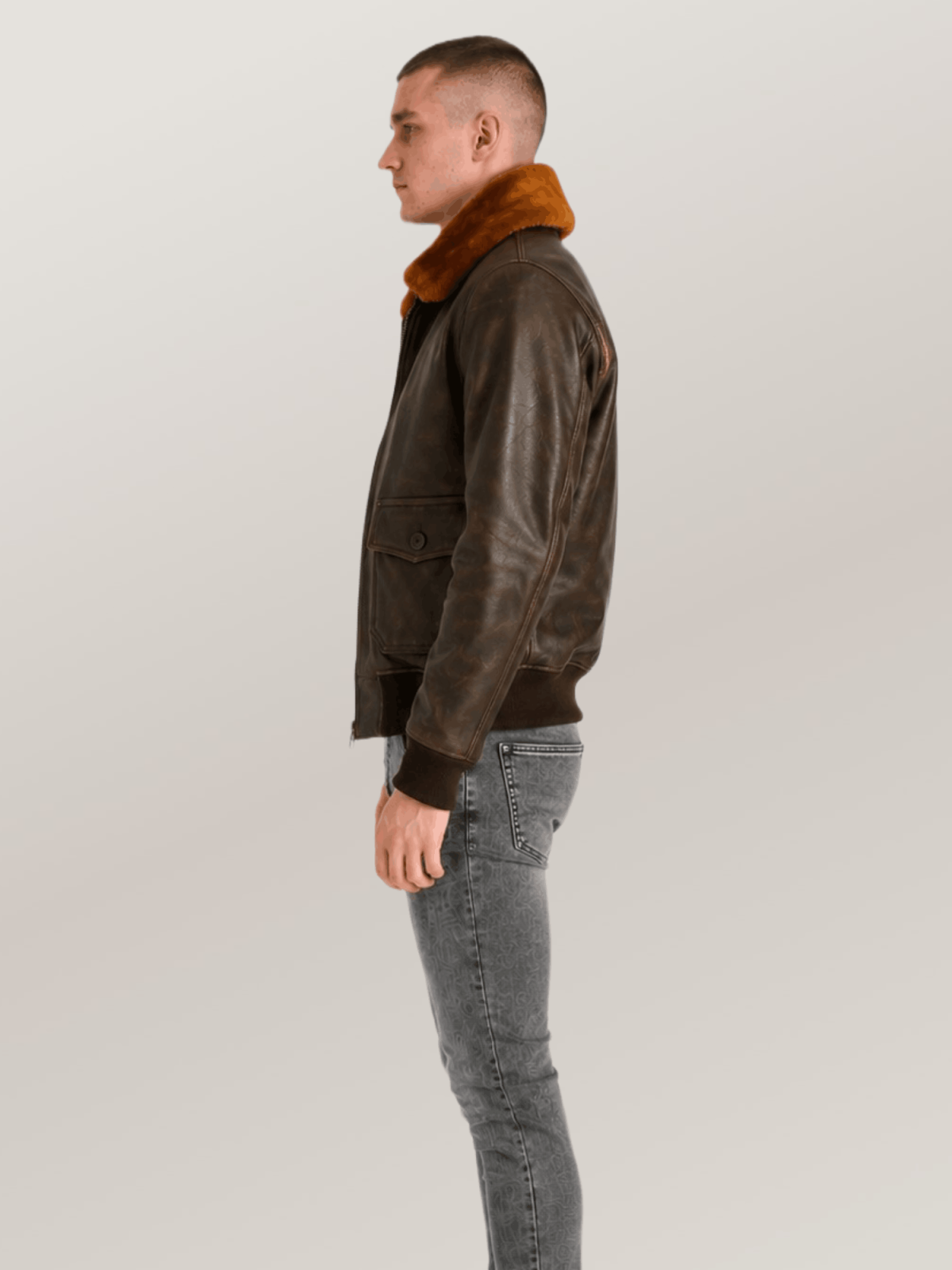 Men's US Navy Sheepskin G-1 Flight Leather Jacket