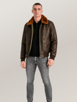 Men's US Navy Sheepskin G-1 Flight Leather Jacket