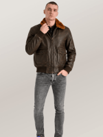Men's US Navy Sheepskin G-1 Flight Leather Jacket