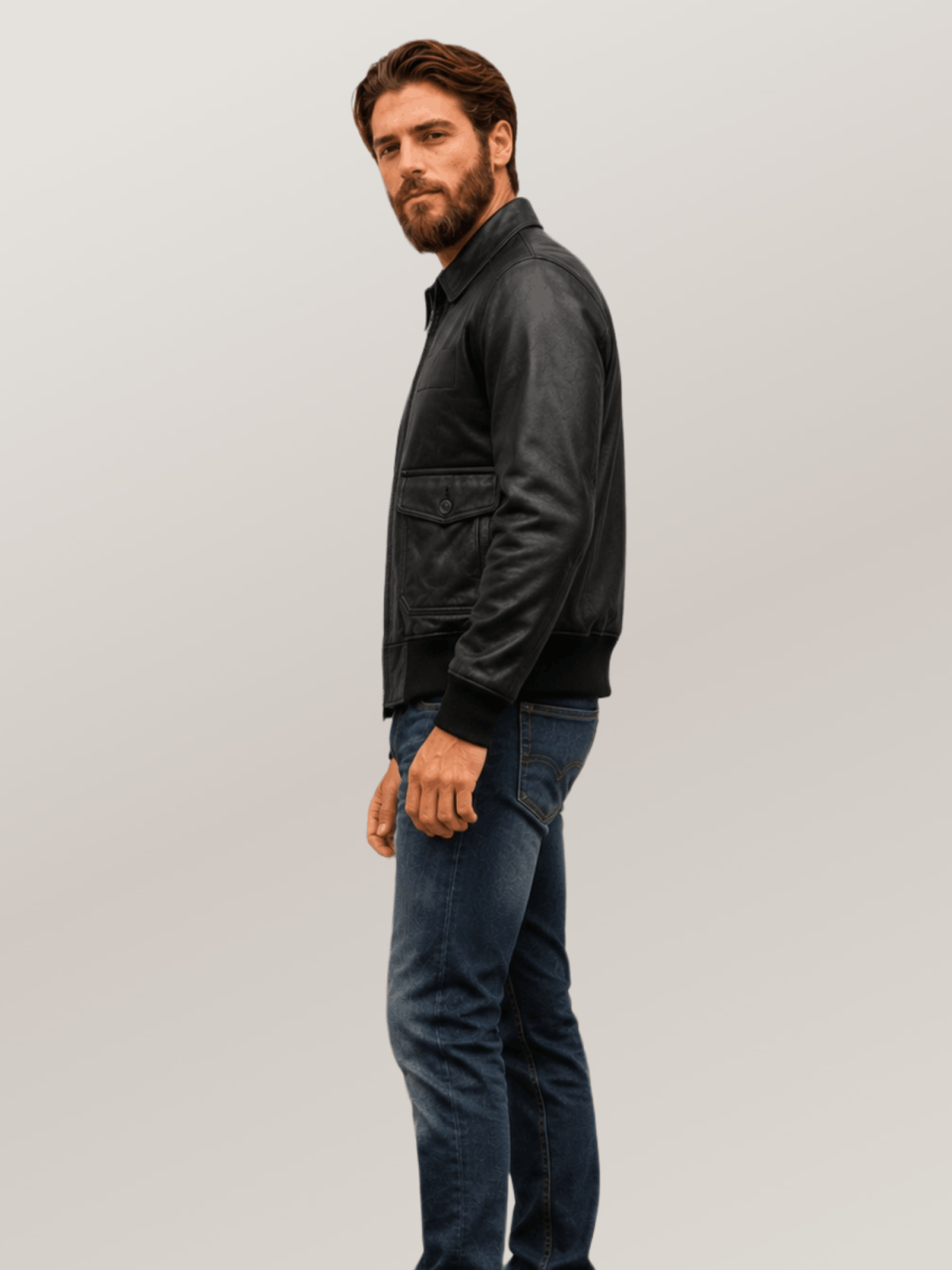 Men's SWO Surface Warfare Leather Jacket
