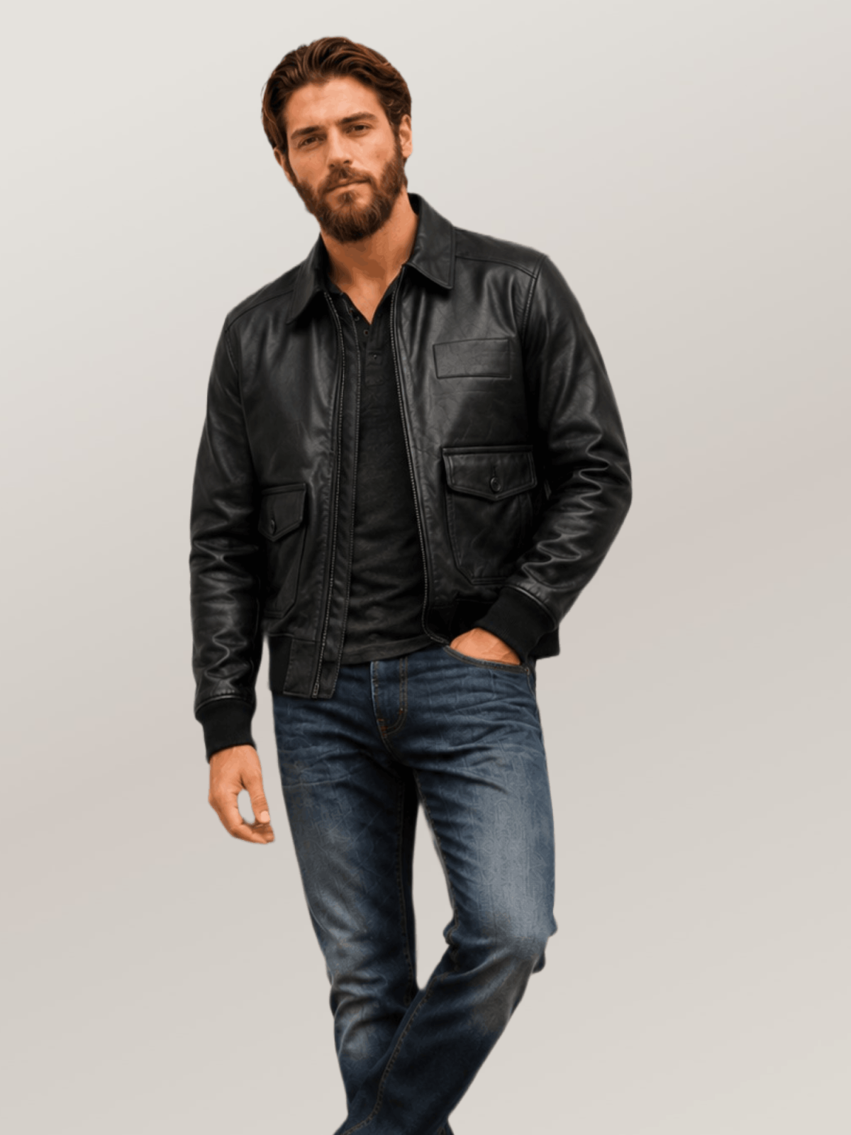 Men's SWO Surface Warfare Leather Jacket