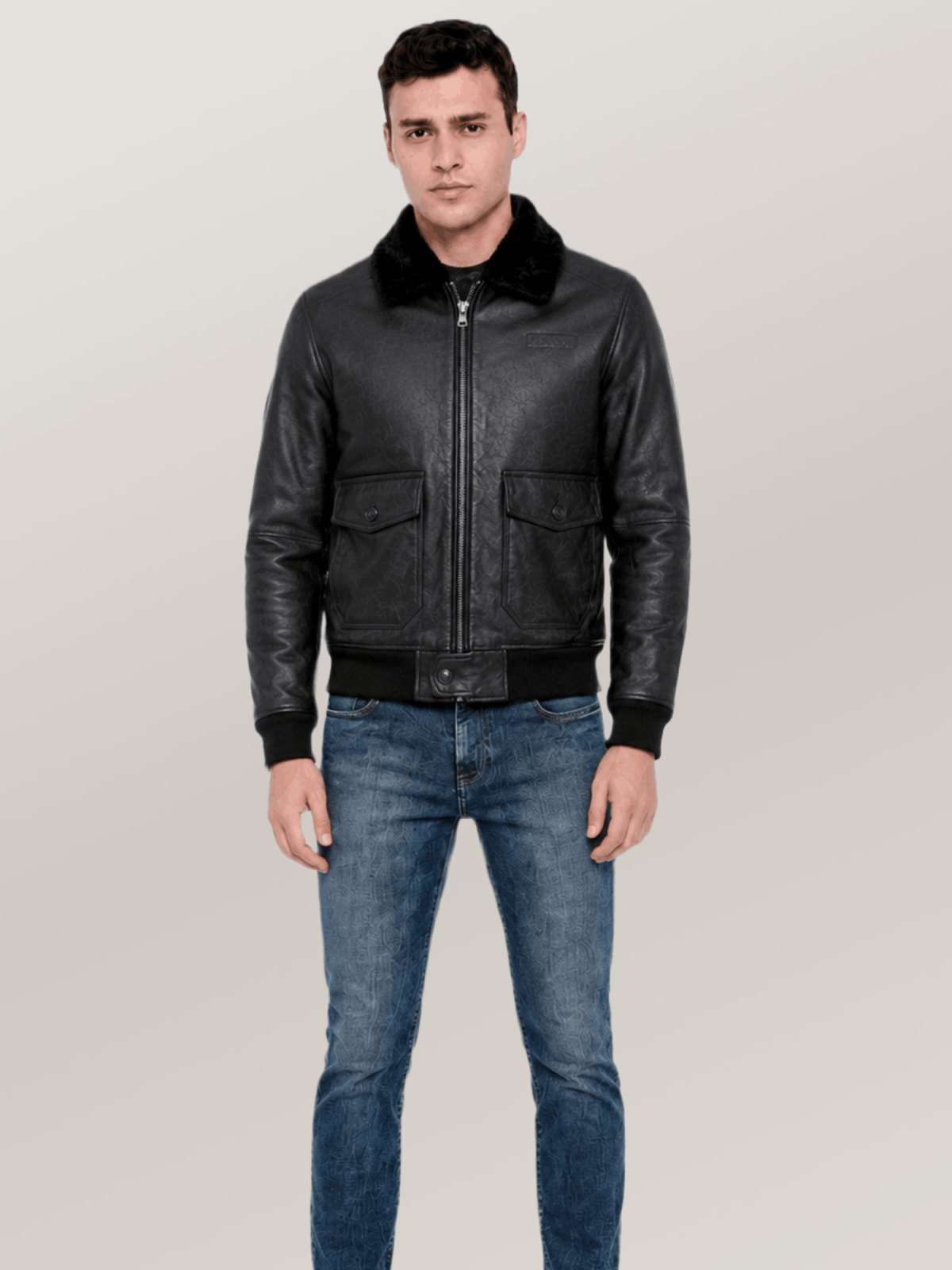 Men's Black Shadow G-1 Leather Jacket