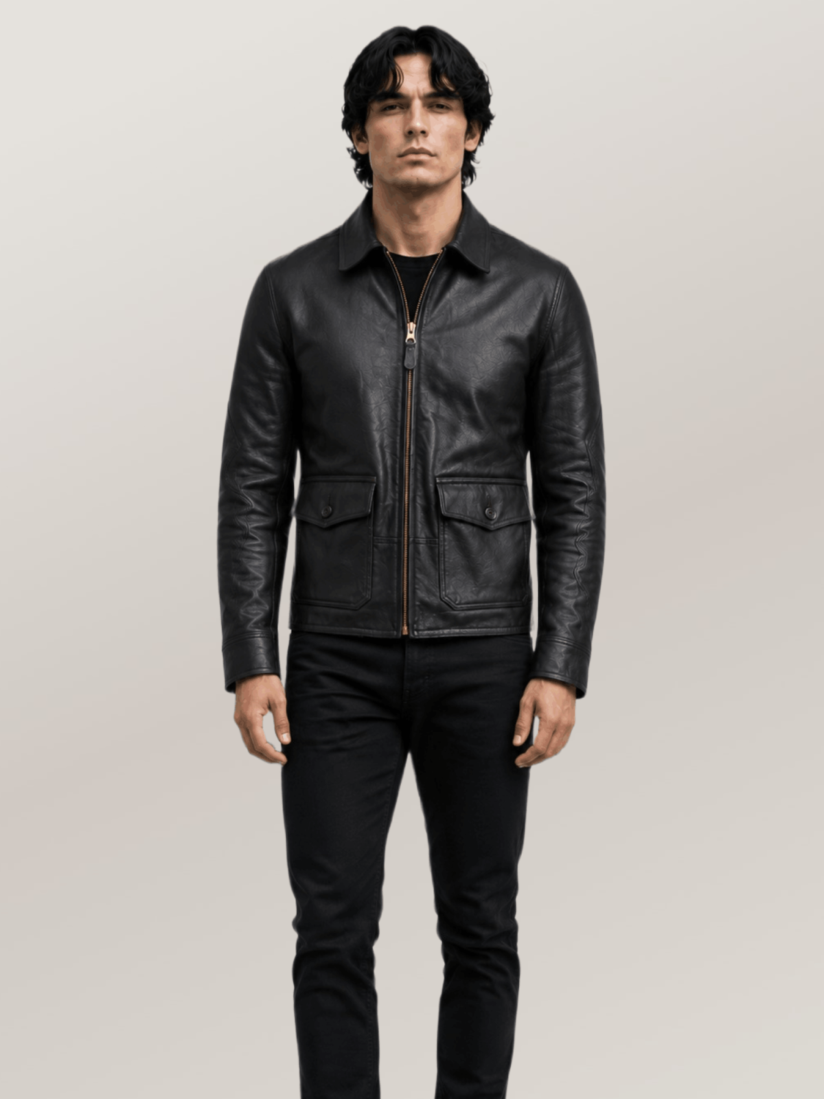 Men's Brown Type Carrier Leather Jacket