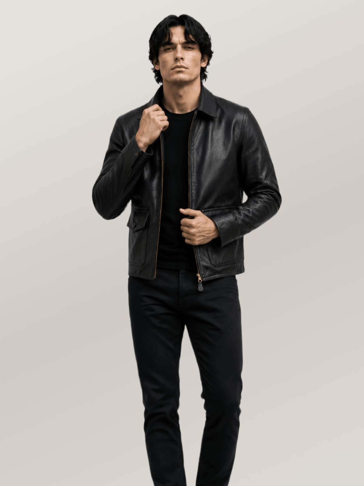 Men's Brown Type Carrier Leather Jacket