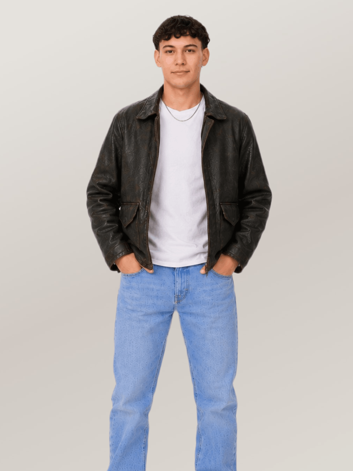 Men's Vintage Roughneck Oil Driller Leather Jacket