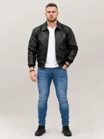 Men's Black Army Air Corp Leather Jacket