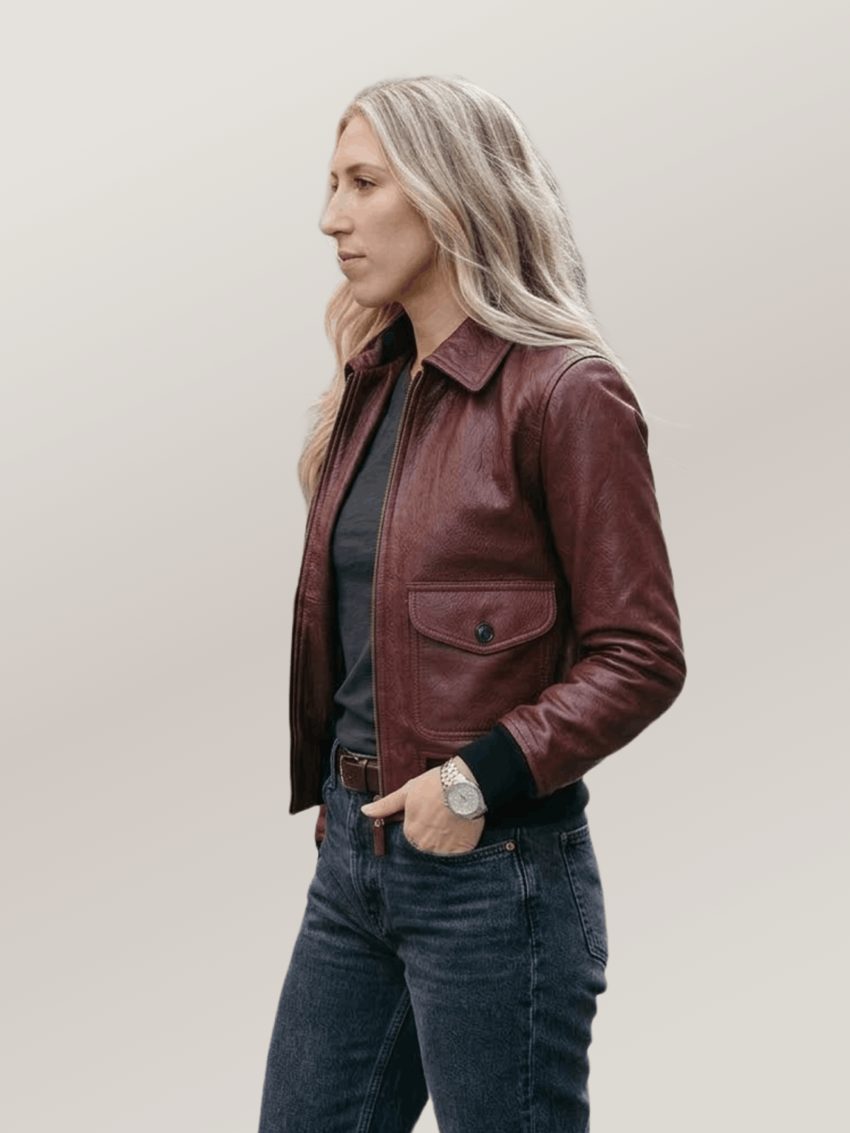 Women's Amelia Leather Jacket