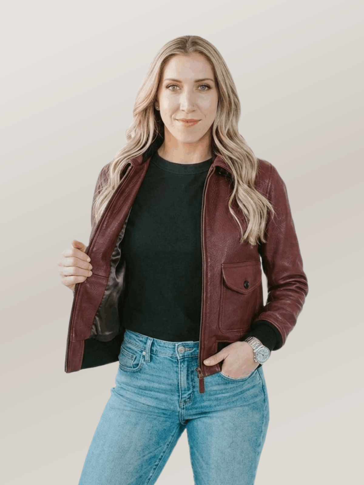 Women's Amelia Leather Jacket
