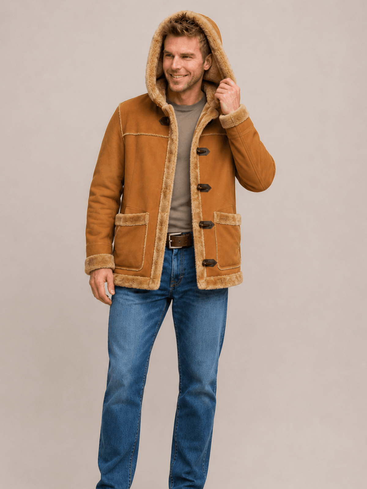 Men’s Aviator Denali Fur Brown Jacket
