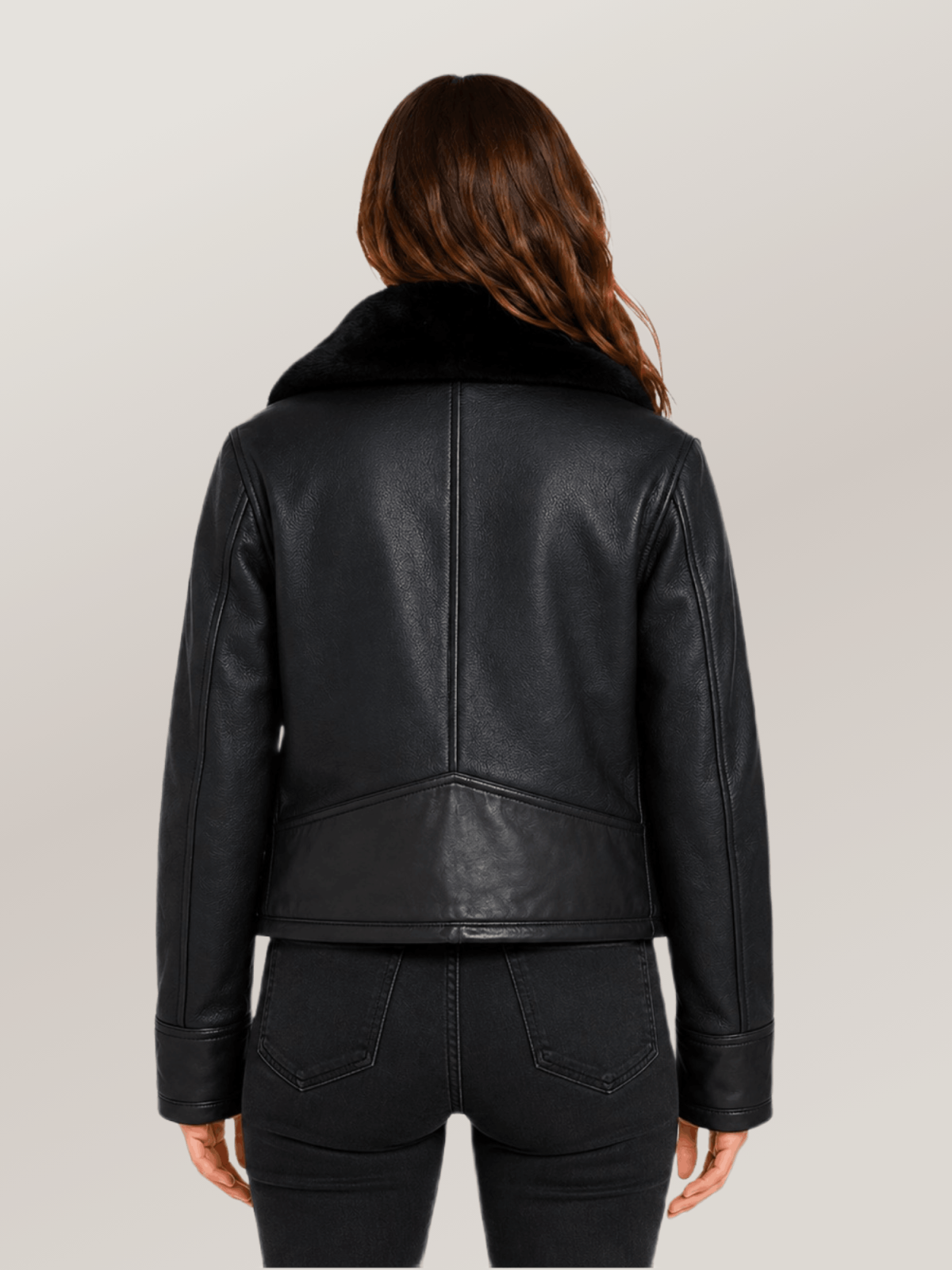 Women's Bailey Cropped Sheepskin Leather Jacket