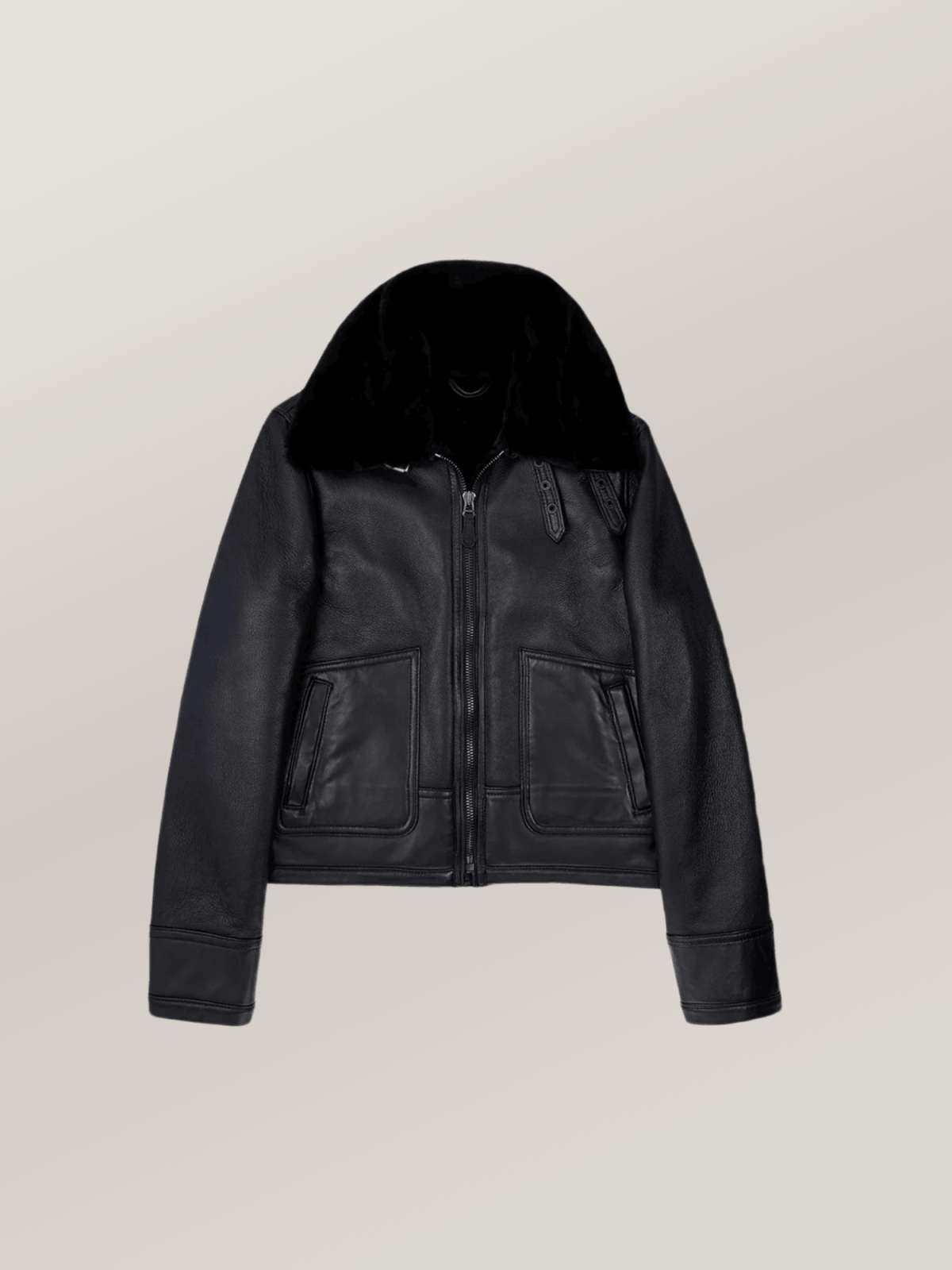 Women's Bailey Cropped Sheepskin Leather Jacket