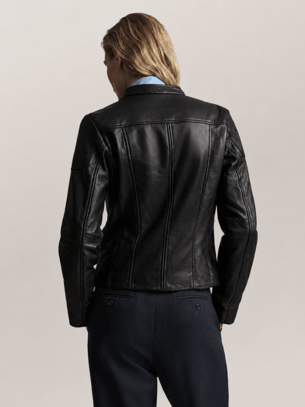 Caitlin Leather Scuba Jacket black 4