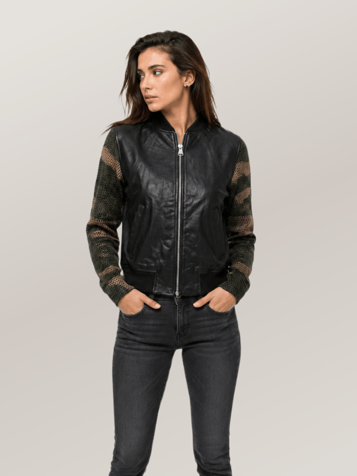 Women's Hot Stuff Bomber Leather Jacket