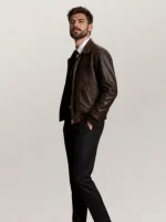 Men's Maverick Leather Bomber Jacket