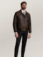 Men's Maverick Leather Bomber Jacket