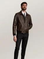 Men's Maverick Leather Bomber Jacket