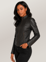 Women's Cafe Racer Motocross Leather Jacket