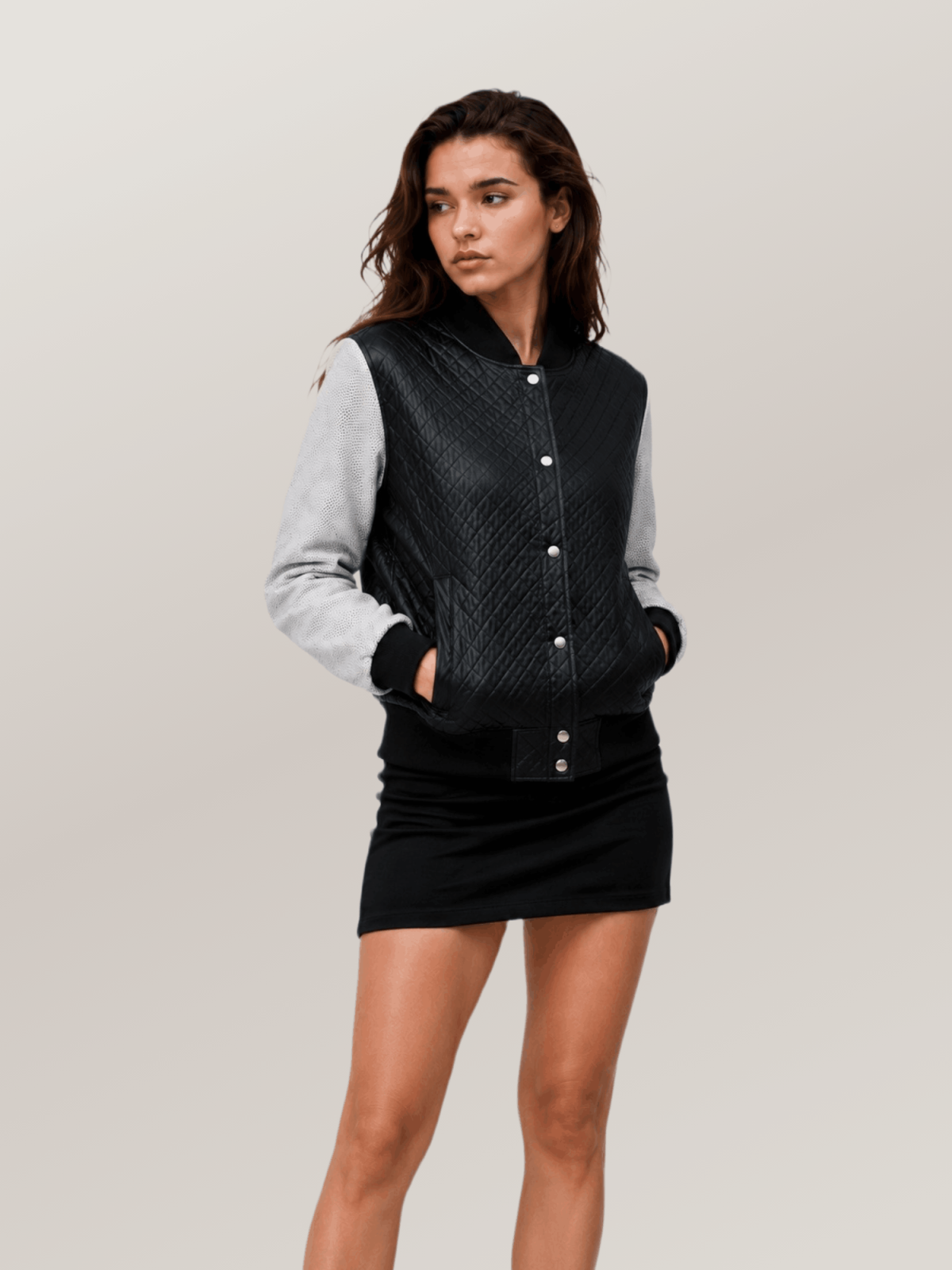 Women's Lucky Strike Bomber Sheepskin Leather Jacket