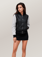 Women's Lucky Strike Bomber Sheepskin Leather Jacket