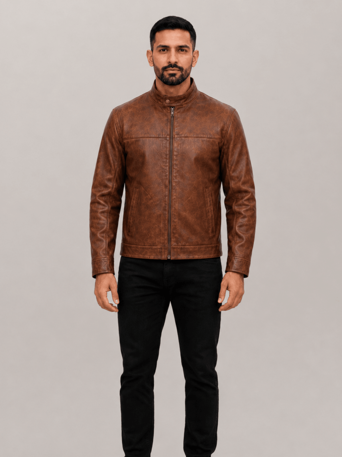 Men's Copperwood Brown Sedona Light Weight Leather Jacket