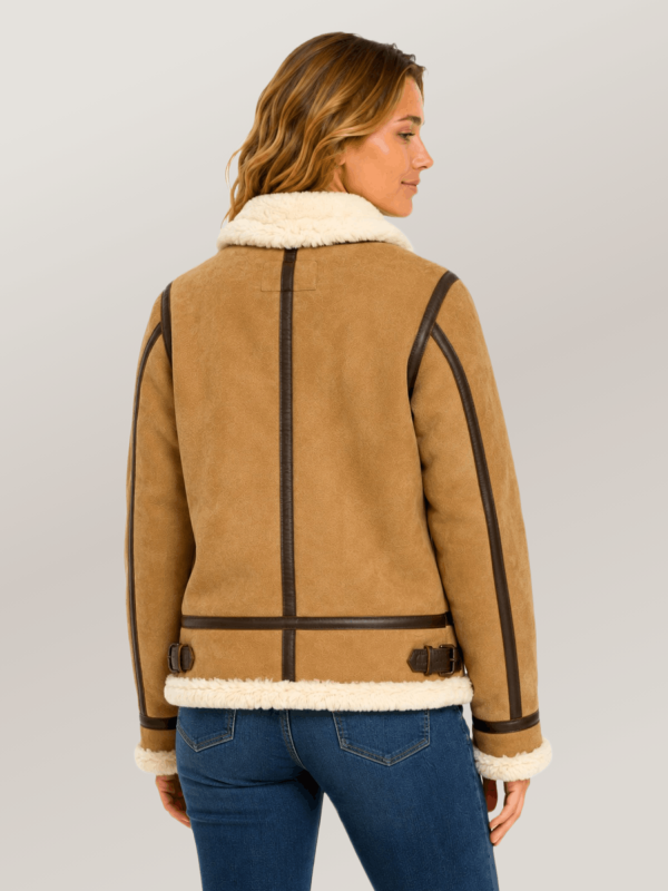 Suede Bomber Jacket Tan (2)