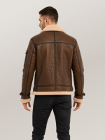 Men's Brown Super Fortress Sheepskin Leather Jacket
