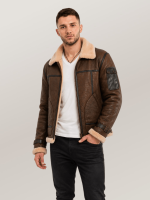 Men's Brown Super Fortress Sheepskin Leather Jacket