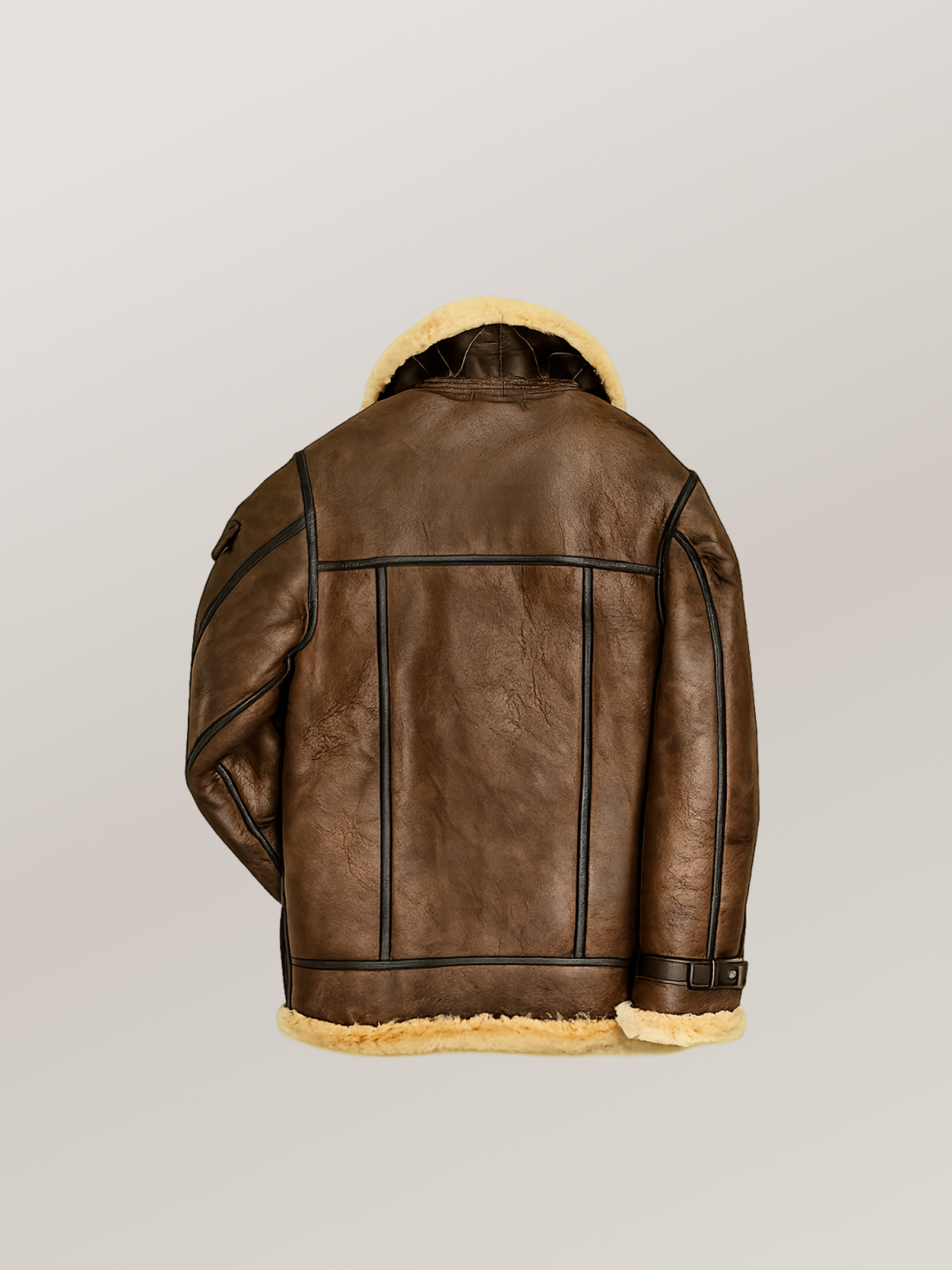 Men's Brown Super Fortress Sheepskin Leather Jacket