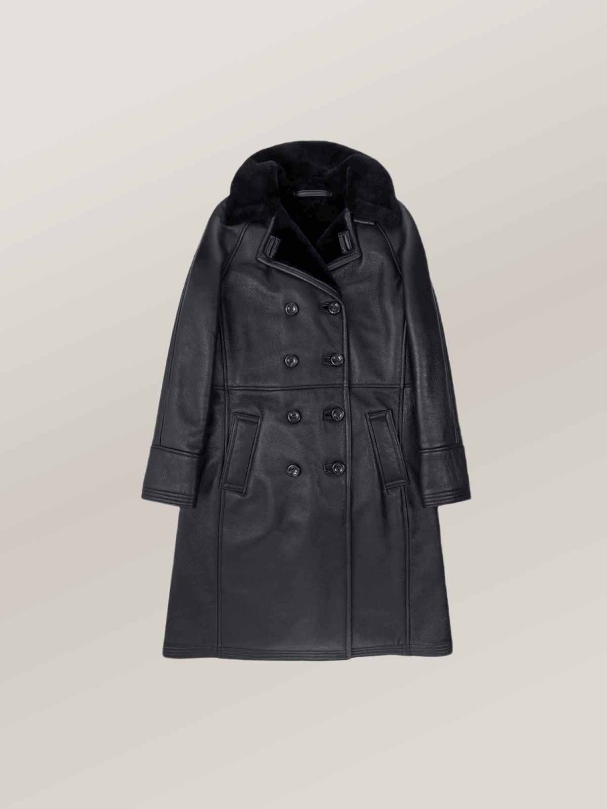 Women's Woodland Sheepskin Trench Coat