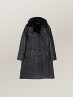 Women's Woodland Sheepskin Trench Coat