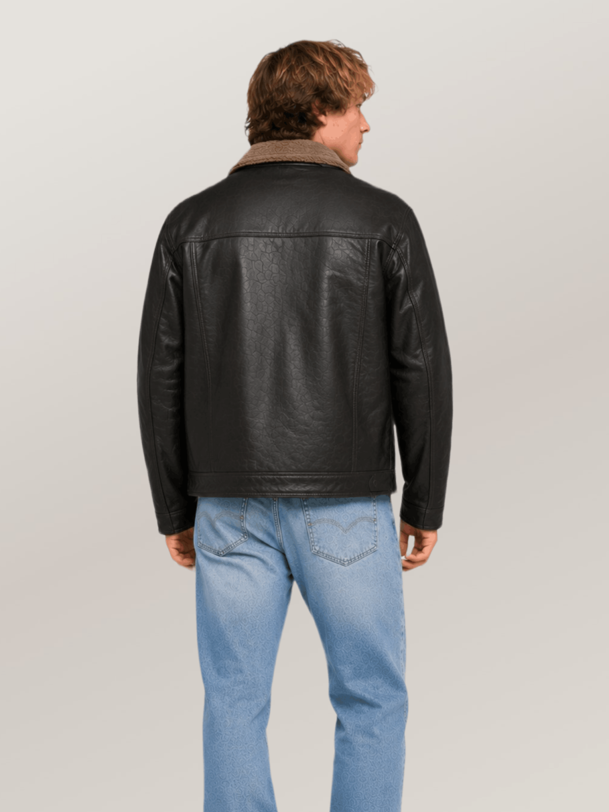 Men's Sheepskin Midnight Trucker Leather jacket