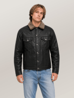 Men's Sheepskin Midnight Trucker Leather jacket