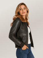 Women's B-15 Bomber leather Jacket