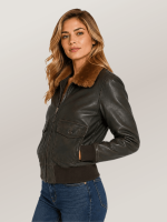 Women's B-15 Bomber leather Jacket