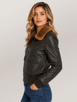 Women's B-15 Bomber leather Jacket