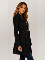Women's Black Amelia Trench Coat