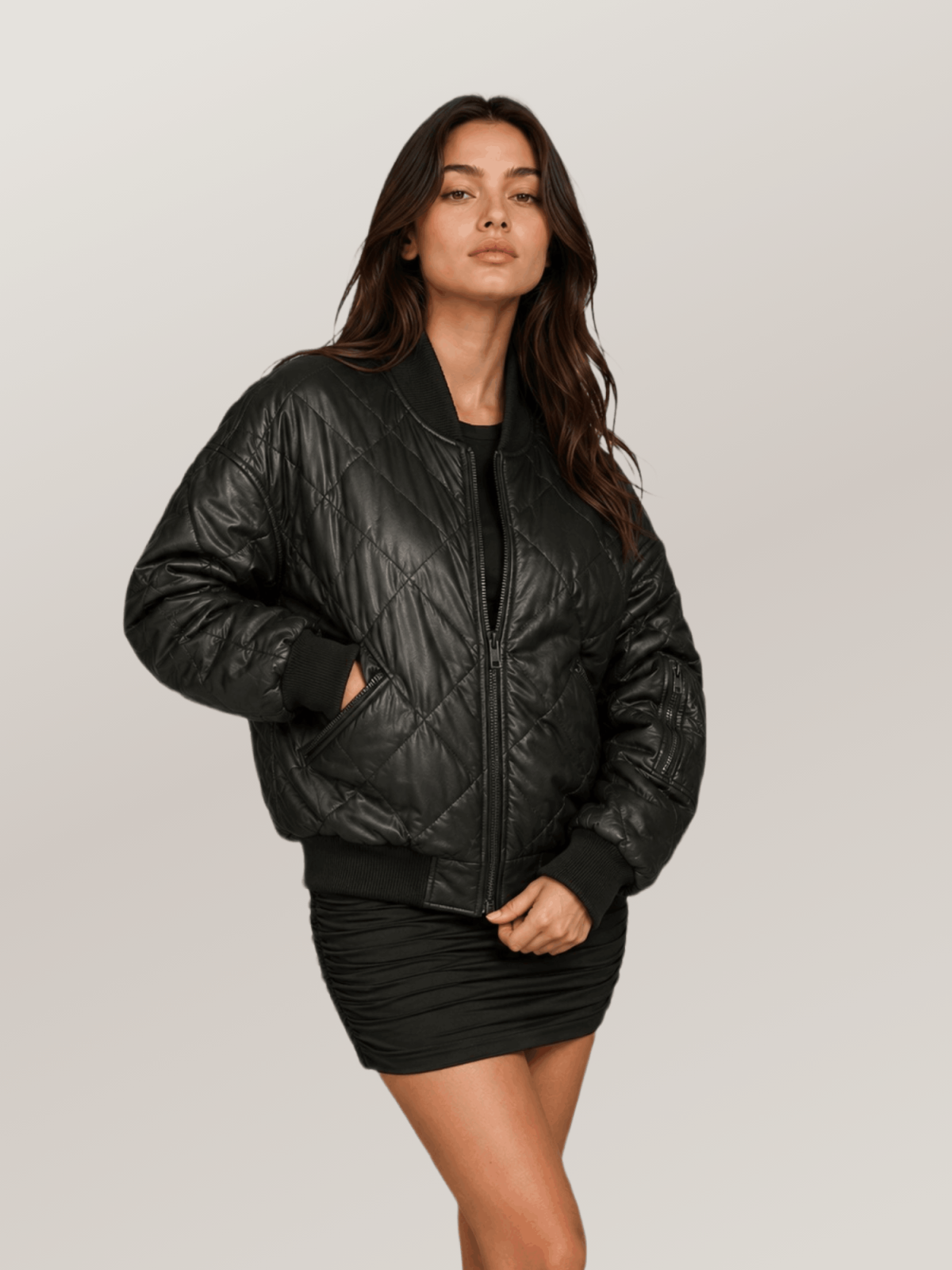Women's Jenna Quilted Oversized Bomber Jacket