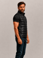 Men's Black Bridger Leather Down Vest