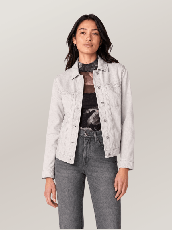 Women's White Addison Denim Jacket