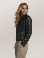 Women's Madeline Asymmetrical Leather Moto Jacket