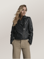 Women's Madeline Asymmetrical Leather Moto Jacket
