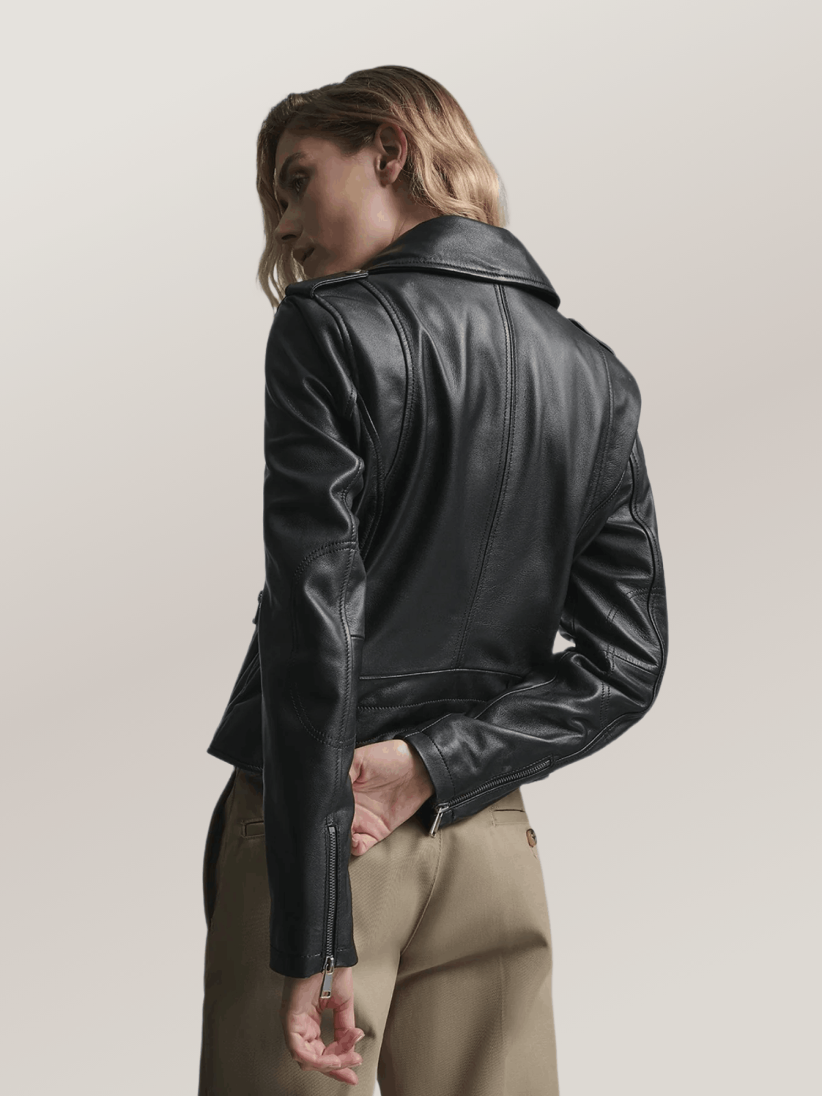 Women's Madeline Asymmetrical Leather Moto Jacket
