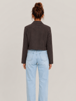 Women's Bitter Brown Apton High Waisted Suede Blazer