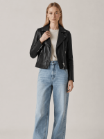 Women's Dalby Slim Fit Leather Biker Jacket