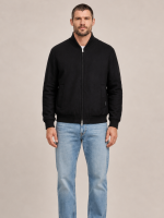 Men's Deceit Textured Wool Blend Bomber Jacket