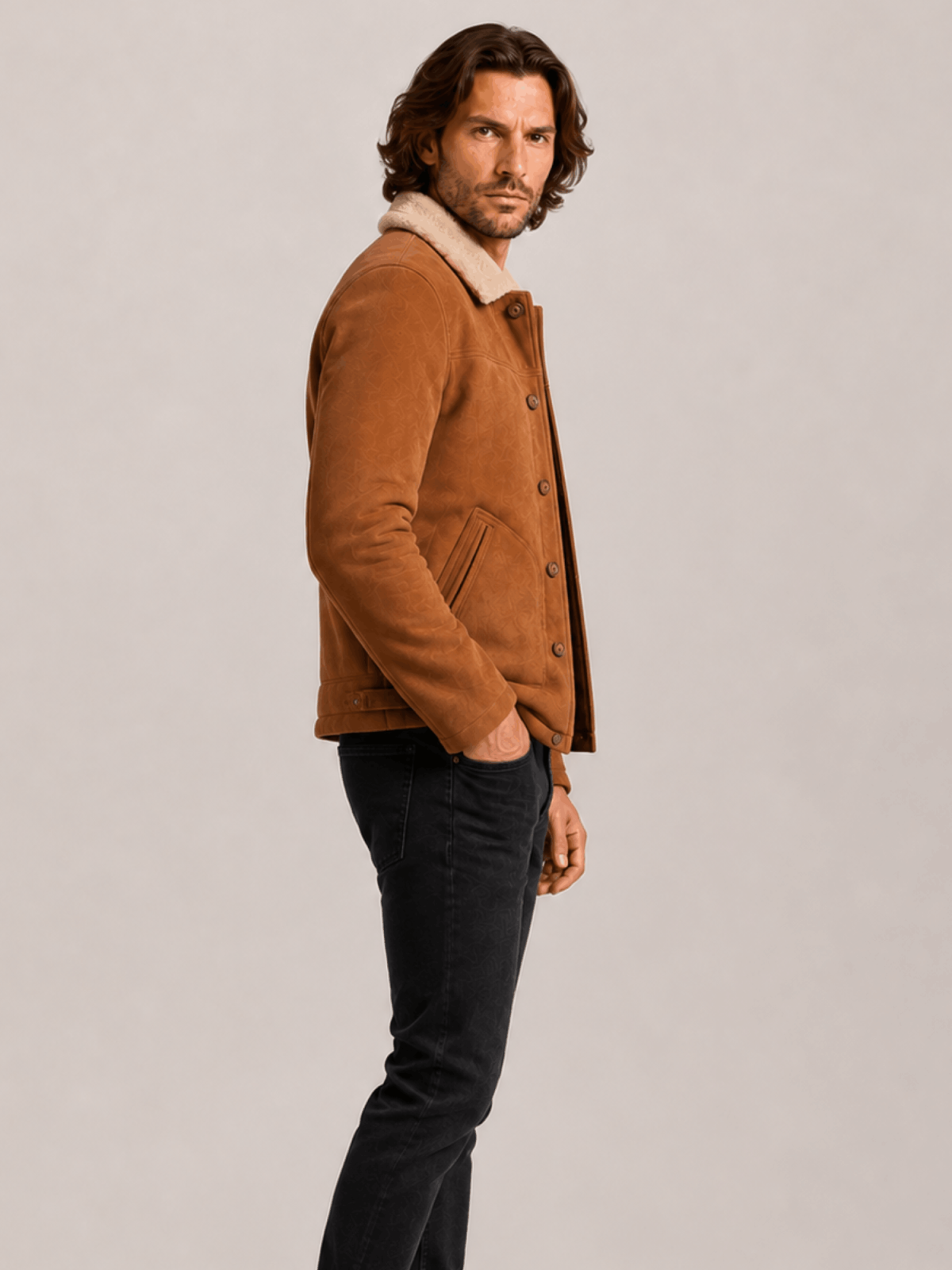 Men's Durango Shearling Barn Coat
